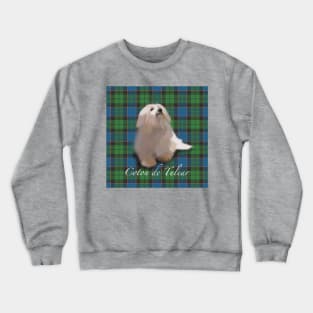 coton de tulear tartan Crewneck Sweatshirt